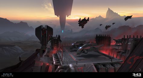 ArtStation - Halo Infinite Banished base exploration Halo Banished, Halo Ships, Scifi Environment, Infinite Art, Halo Infinite, Star Wars Ships, Environment Design, Environment Concept Art, Character Designs