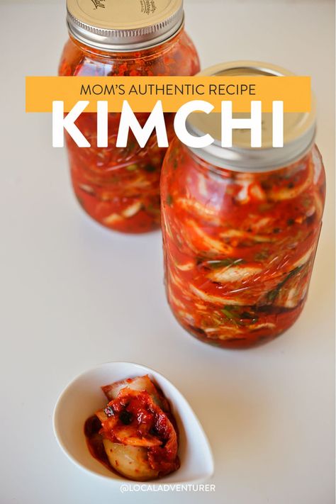 How Do You Make Kimchi? Here's my mom's authentic recipe reminding me of my childhood // Local Adventurer #kimchi #recipe #koreanfood #koreanrecipes #localadventurer Kkakdugi Recipe, Recipe Korean Food, Koreansk Mad, Authentic Korean Food, Koreansk Mat, Easy Korean Recipes, Recipe Korean, South Korean Food, Kimchi Recipe