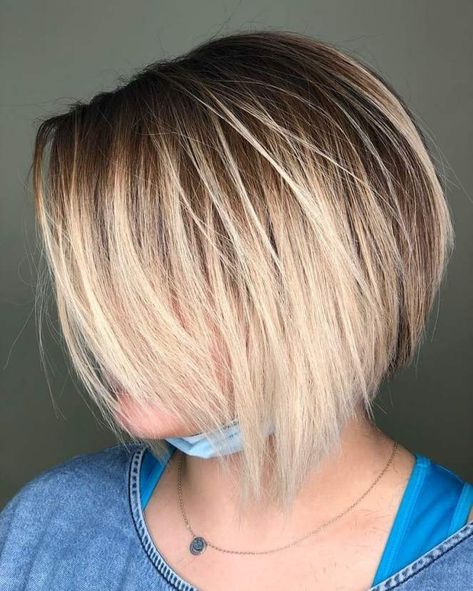 Stacked Bob for Fine Hair Natural Ash Brown Hair, Medium Stacked Haircuts, Bob Haircut Back View, Stacked Bob Haircuts, Short Stacked Haircuts, Bob Haircuts For Fine Hair, Inverted Bob Haircuts, Stacked Haircuts, Stacked Bobs