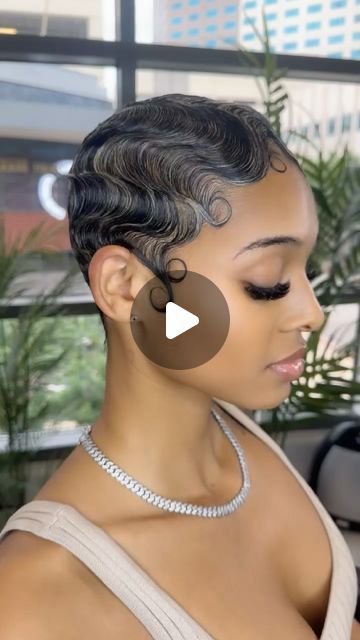 Candice Renee✂️ on Instagram: "@rainyrainn__ 🔥🌊 My clients are so fine💅🏾 #houstonshorthairstylist #shorthairstylist #fingerwaves #fingerwaveshouston #houstonsalonsuites #shorthairfingerwaves #shorthairhighlights #explorepage Premium Transformation Services "The Jastastic"" Modern Finger Waves, Finger Wave Quick Weave, Short Hair Fingerwaves, Soft Fingerwaves Short Hair, Fingerwaves For Black Women, Short Finger Waves, Fingerwaves Short Hair, Fingerwaves Short Hair Black Pixie Cuts, Finger Waves For Black Women