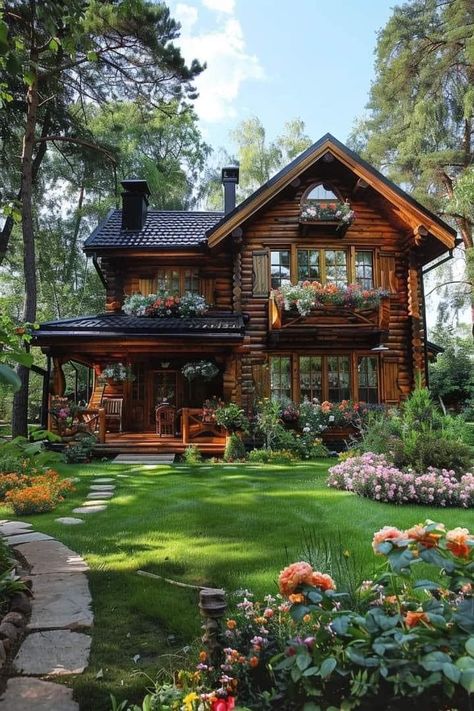 Mountain Dream Homes, House Farm, Dream Life House, Log House, Dream Cottage, Countryside House, Cute House, Cabins And Cottages, Forest House