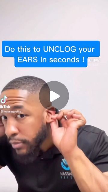 Massage Elite DMV ( DC.MD.VA) on Instagram: "UNCLOG EARS 👂 IN SECONDS BY DOING THIS ONE THING! #ear #sinus #sinusrelief #sinusinfection #earinfection #sinuspressure #sinusproblems" Ear Blockage Remedies, How To Unblock Ears, Clogged Ear Remedy, Unclog Ears, Ear Pressure Relief, Sinus Infection Relief, Drain Sinuses, Clogged Sinuses, Sinus Massage