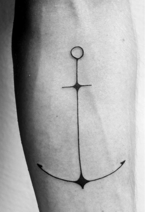 Simple Anchor Tattoo, Anker Tattoo Design, Tatuagem Masculina Pequena, Anchor Tattoo Design, Tattoo Trend, Anchor Tattoos, Muster Tattoos, Anchor Tattoo, Pattern Tattoo