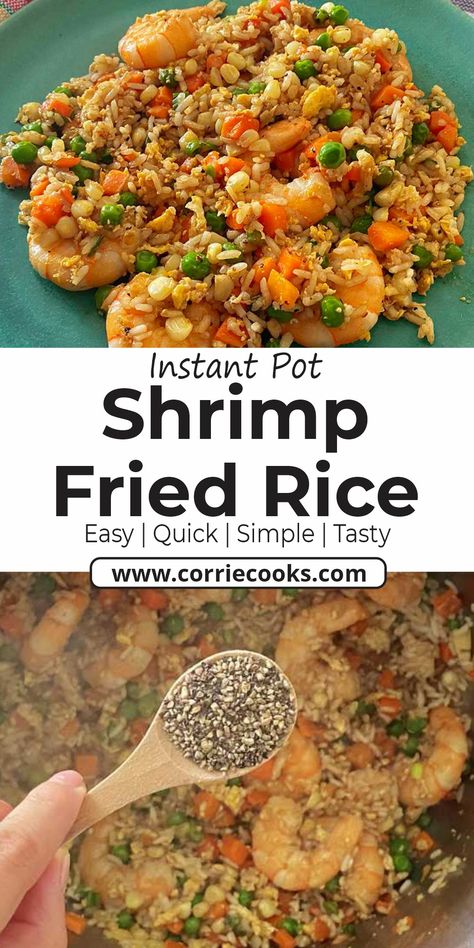 Delicious Fried Rice, Fried Rice At Home, Instant Pot Shrimp, Seafood Fried Rice, Shrimp Fried Rice Recipe, Best Pressure Cooker Recipes, Shrimp And Rice Recipes, Potted Shrimp, Rice Cooker Recipes