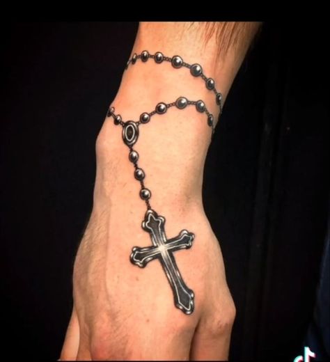 Rosery Tattoos Men, Rosery Beads Tattoo, Prayer Beads Tattoo, Loving Tattoos, Rosary Bead Tattoo, Praying Hands Tattoo, Meaning Tattoos, Unique Wrist Tattoos, Rosary Tattoo