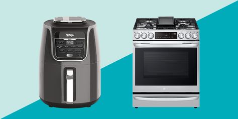 FYI: There Are Major Differences Between Air Fryers and Convection Ovens Butler Pantry Ideas, Kitchen Organization Hacks, Gas Ranges, Convection Toaster Oven, Double Ovens, Convection Cooking, Countertop Appliances, Small Kitchen Storage, Freestanding Kitchen