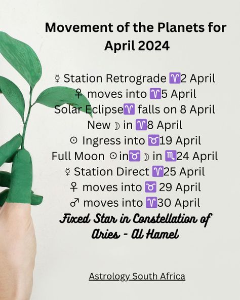 Movements of Planets for April 2024 Sun In Taurus, Aries Constellation, Taurus And Scorpio, Scorpio Moon, Mercury Retrograde, The Planets, Lunar Eclipse, Natal Charts, April 2024