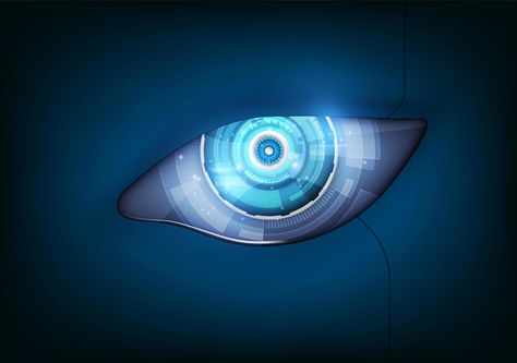 Eye of the robot. Futuristic HUD interface,vector illustration Robot Eyes Cyborgs, Eye Concept Art, Cyberpunk Eyes, Robot Png, Futuristic Hud, Robot Eyes, Eye Texture, Tattoo Concepts, The Spectre