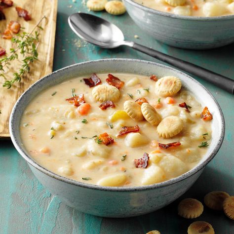 Instant Pot Clam Chowder Holiday Soups, Clam Chowder Recipe, New England Clam Chowder, Fish Chowder, Seafood Chowder, Chowder Recipe, Instant Pot Soup Recipes, Instant Pot Soup, Clam Chowder