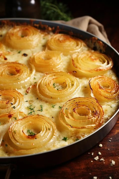 Creamed Onions Alla Vodka, Bake Onions In Oven, Whole Roasted Onions, Slow Cooked Onions, Roast Onions Oven, Roasted Onions In Muffin Pan, Creamed Onions Recipe Thanksgiving Sides, Oven Baked Onions, Roasted Onion Recipes