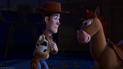 Derek: are you shrink wrapped? I'm missing my arm!!!  Me: oh gosh to much toy story 2.  Derek: hahaha if the boot fits say that again cow boy, if theee boooooot fitts. Ok cow boy. (He normally attacks Aaron Hullender but seen as he's not here he attacked the cat)   Me: (smacked myself in the head)   That's my night so far with my son. Love you Derek Woody And Bullseye, Boot Fits, Toy Story Characters, Woody Toy Story, Need A Hug, Pixar Toys, Disney Films, Cute Tattoos, Toy Story