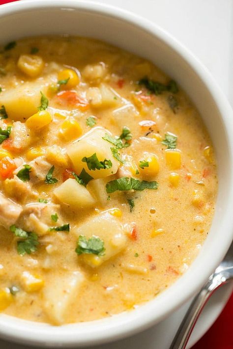 Chicken And Corn Chowder, Chicken And Corn, Poblano Peppers, Chipotle Chicken, Adobo Sauce, Corn Chowder, Diet Vegetarian, Think Food, Soup And Sandwich