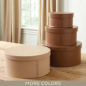 Remi Round Boxes - Set of 3 Handmade Boxes, Pottery Barn Pillows, Leather Storage, Small Item Storage, Tier Cake, Money Making Hacks, Handmade Box, Paper Gift Box, Round Box