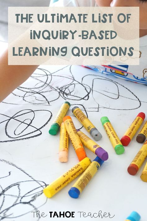 Essential questions are key for any inquiry-based learning unit. Check out this list of questions to guide your inquiry unit in reading, math, science, social studies, social skills, social emotional learning, and more. Kindergarten Inquiry, What Is Character, What Is Energy, Wordless Book, Data Binders, Inquiry Learning, What Is Mindfulness, Early Childhood Classrooms, Inquiry Based Learning