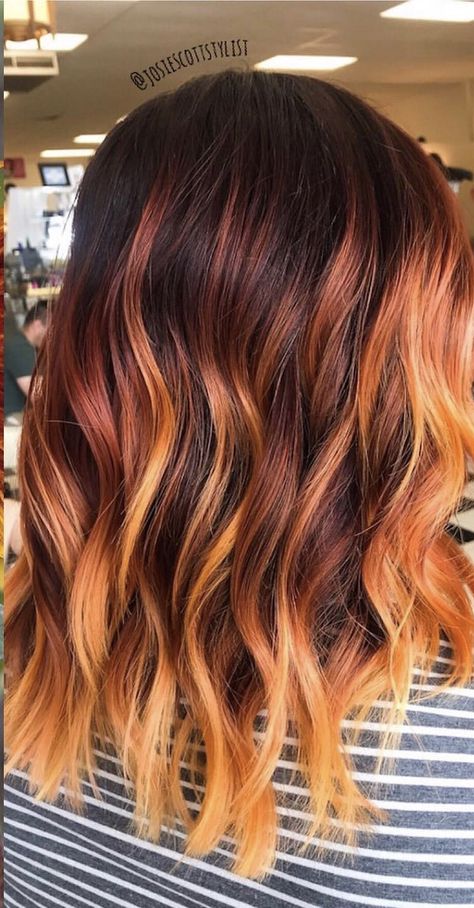 Sunflower Hair Color, Haircolor Ideas, Reddish Hair, Pretty Red Hair, Red Balayage Hair, Warm Hair Color, Sunflower Hair, Hair Contouring, Gorgeous Hair Color