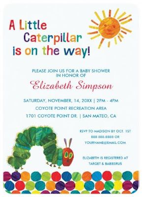 A Very Hungry Caterpillar, Hungry Caterpillar Party, Hungry Caterpillar Birthday, Baby Bug, Baby Shower Brunch, The Very Hungry Caterpillar, Baby Shower Pumpkin, Baby Shower Winter, Eric Carle