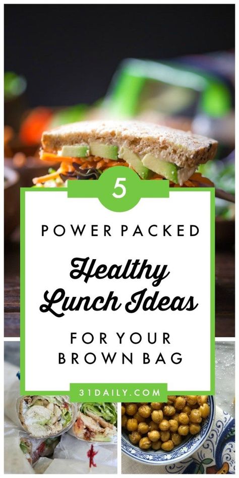 5 Power Packed Healthy Lunch Ideas for your Brown Bag | 31Daily.com Brown Bag Lunch Ideas For Adults, Brown Bag Lunch Ideas, Bag Lunch Ideas, Easy Healthy Lunch, Diy Lunch, Brown Bag Lunch, Healthy Packed Lunches, Food Budget, Healthy Lunch Ideas