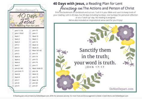 40 Days with Jesus – A Reading Plan for Lent Lent Reading Plan, Lent Readings, Devotions For Women, Bible Help, Lent Devotional, Free Printable Bookmarks, Worship Backgrounds, Modern Calendar, Walk In The Spirit