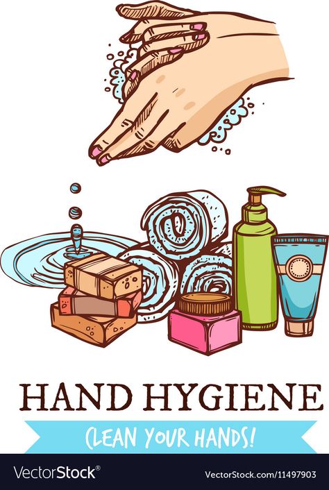 Proper Hygiene Poster, Poster Making About Health, Personal Hygiene Poster, Hand Hygiene Posters, Hygiene Illustration, Hygiene Poster, Hand Washing Poster, Proper Etiquette, Sketch Poster