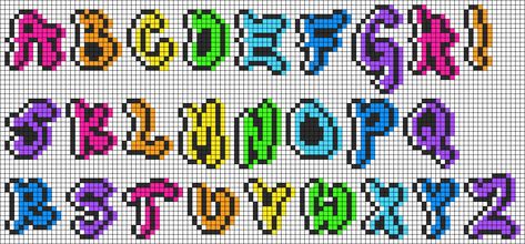 Perler Letter Patterns, Pearler Bead Letters, Graph Paper Letters Fonts, Perler Bead Font Patterns, Perler Bead Patterns Letters, Perler Bead Letters Fonts, Perler Bead Alphabet Patterns, Perler Bead Letter Patterns, Pixel Art Writing