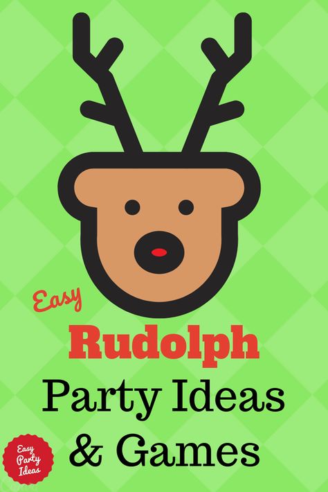 Cute ideas for a fun-filled Rudolph Party - perfect for holiday or childrens birthday party ideas. | Easy Party Ideas and Games #partyideas #easypartyideas Rudolph Birthday Party Ideas, Rudolph Themed Christmas Party, Rudolph The Red Nosed Reindeer Party Ideas, Rudolph Party Ideas, Rudolph Birthday Party, Reindeer Themed Christmas Party, Reindeer Party Ideas, Reindeer Games For Adults, Reindeer Games For Kids