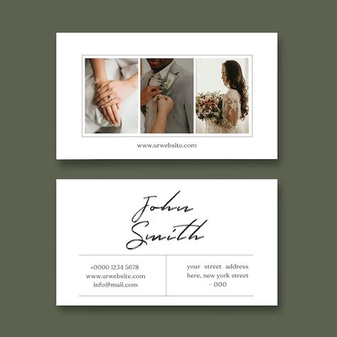 Wedding photographer business card psd t... | Premium Psd #Freepik #psd #aesthetic #white #modern #elegant Wedding Photographer Business Cards, Wedding Photographer Business, Psd Aesthetic, Photographer Business, Photographer Business Cards, Business Card Psd, Aesthetic White, Psd Templates, Graphic Resources