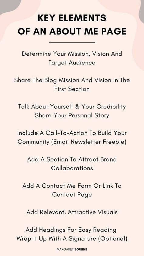 How To Create An About Me Page For Your Blog - Key Elements About Me Template, Vision Statement, About Me Page, Blog Niche, Blog Page, Writing About Yourself, Easy Reading, Blog Template, Make Money Blogging