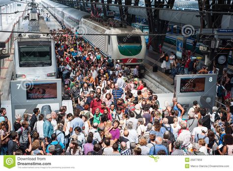 Crowd at the station. A large crowd of various traveling people waiting for trai #Sponsored , #SPONSORED, #SPONSORED, #station, #crowd, #waiting, #large Large Crowd, Central Station, Railway Station, Stock Images Free, Times Square, Milan, Editorial, Stock Images, Train