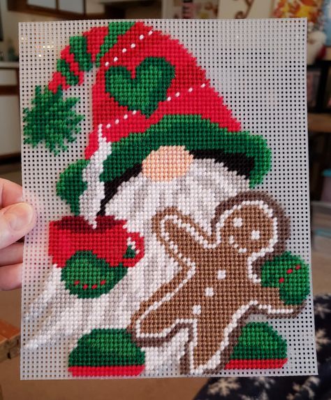 Plastic Canvas Christmas Gnomes, Plastic Canvas Gnome Patterns, Holiday Canvas, Plastic Canvas Coasters, Plastic Canvas Ornaments, Crochet Pillow Cover, Diy Abstract Canvas Art, Placemats Patterns, Plastic Canvas Tissue Boxes