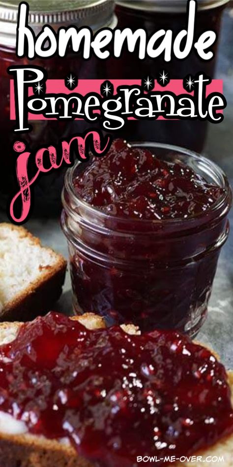 Pomegranate Jam, Pomegranate Jelly, Pomegranate Recipes, Jam Recipes Homemade, Homemade Jelly, Jam And Jelly, Jam Recipe, Jelly Recipes, Homemade Jam