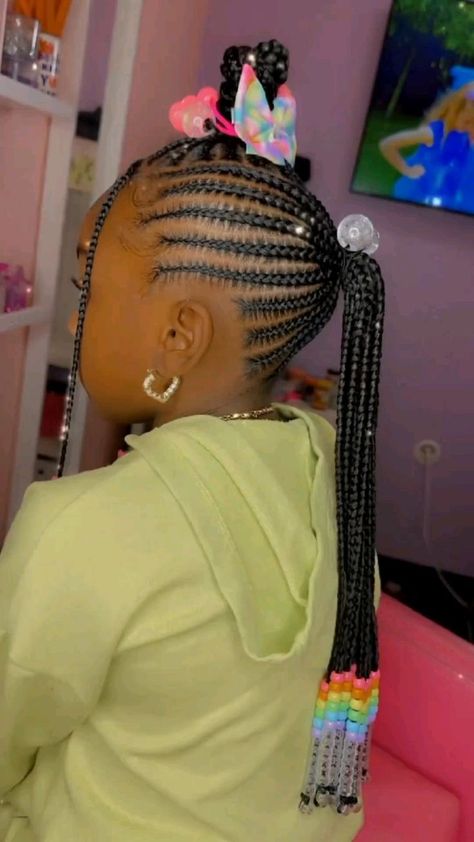 Kids Single Braids, Pink Braids For Kids, Kids Ghana Weaving Hairstyles, Pink And Black Braids For Kids, Hairstyles For Black Girls Kids 7-8, Khloe Hair, Daughter Hairstyles, Toddler Braided Hairstyles, Blonde Pixie Cuts