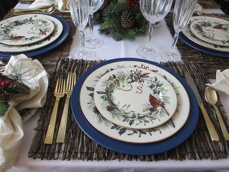 The Welcomed Guest: Lenox Winter Greetings Tablescape Winter Greetings Lenox Table Setting, Lenox Winter Greetings Tablescape, Lenox Winter Greetings, Ace Hardware Store, Winter Greetings, Gold Napkin Rings, Lenox Christmas, Gold Napkins, She Did It