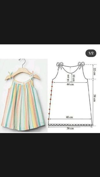 Pola Bra, Baby Dress Diy, Baby Clothes Patterns Sewing, Easy Dress Sewing Patterns, Kids Clothes Patterns, Sewing Baby Clothes, Sewing Kids Clothes, Girls Dress Sewing Patterns, Kids Dress Patterns