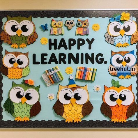 Creative Board Ideas For School, Educational Bulletin Board Ideas, Class Display Board Ideas, Creative Classroom Decoration Ideas, Softboard Decoration Ideas For School, Soft Board Border Ideas For School, Autumn Bulletin Board Ideas, Owl Bulletin Board Ideas, Class Board Decoration Ideas