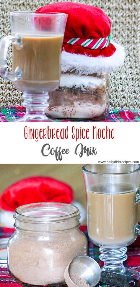 Mocha Mix Recipe, Homemade Peppermint Mocha, Powder Coffee Creamer, Gifts In A Jar, Gingerbread Spice, Easy Gingerbread, Creamer Recipe, Diy Food Gifts, Coffee Treats