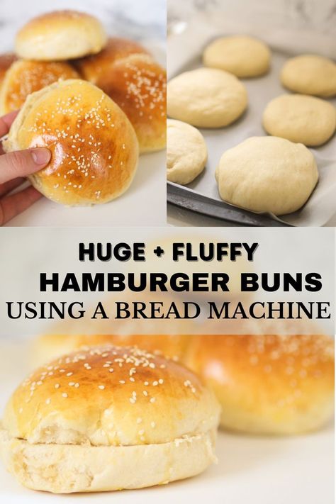 hamburger buns instant yeast Bread Machine Hamburger Bun Recipe, Zojirushi Bread Machine, Bread Machine Rolls, Bread Machine Recipes Sweet, Bbq Sandwiches, Easy Bread Machine Recipes, Hamburger Bun Recipe, Homemade Hamburger Buns, Best Bread Machine