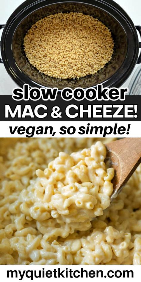 Lactose Free Mac And Cheese, Vegetarian Mac And Cheese, Dairy Free Mac N Cheese, Crockpot Dairy Free, Crockpot Vegan, Mspi Recipes, Dairy Free Mac And Cheese, Gluten Free Crock Pot Recipes, Gluten Free Party Food