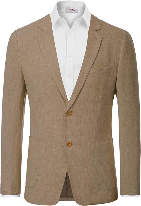 PJ Paul Jones Men's Slim Fit Lightweight Linen Jacket Tailored Blazer Sport Coat Linen Sport Coat, Camel Blazer, Modern Suits, Mens Linen, Linen Casual, Linen Jacket, Tailored Blazer, Sports Blazer, Linen Blazer