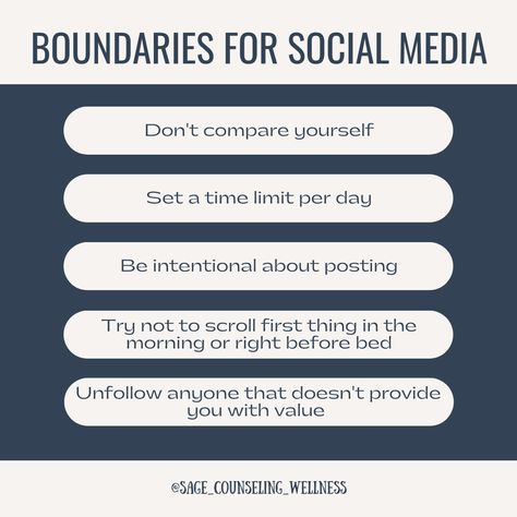 Setting boundaries for social media can help protect yourself, and your privacy and limit the potential for oversharing personal information. #boundarysetting #boundariesarehealthy #healthyboundaries #setboundaries #settingboundaries #boundariesarebeautiful #personalboundaries Social Media Oversharing, Dont Compare, Setting Boundaries, Protect Yourself, Counseling, Boundaries, Funny Quotes, Social Media, Media