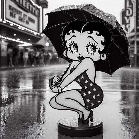 Betty Boop Black And White, Betty Boop Pfp, Pink Panther Cartoon, Betty Boop Classic, Cholo Art, Betty Boop Art, Betty Boop Cartoon, Betty Boop Pictures, Vintage Baby Girl