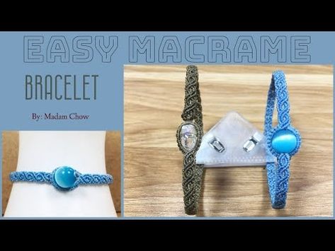 (9) Macrame Tutorial / How To Make: Simple Beaded Wave Bracelet - YouTube Macrame Simple, Wave Bracelet, Macrame Tutorial, Macrame, Wax, Bracelet, Beads, Macramé