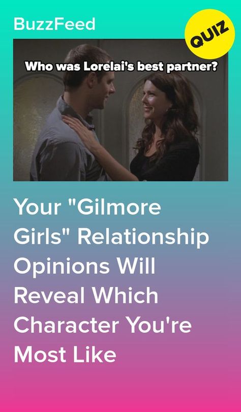 Which Gilmore Girl Character Are You Based On Your Gilmore Girls Opinion? #quiz #quizzes #buzzfeed #triviaquestionsandanswers #quizzesbuzzfeed #trivia #quizzesforfun #funquiz #gilmoregirls Gilmore Girls Buzzfeed, Gilmore Girls Quizzes, Girl Character Names, Gilmore Girls Facts, Couples Quizzes, Gilmore Girls Characters, Boyfriend Quiz, Tv Trivia, Teen Series