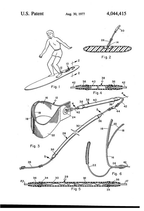 Patent US4044415 - Surfboard leash - Google Patents Leash Drawing, Surfboard Leash, Surf Aesthetic, Surf Club, Surf Design, Hilton Head, A Novel, The Line, Surfboard