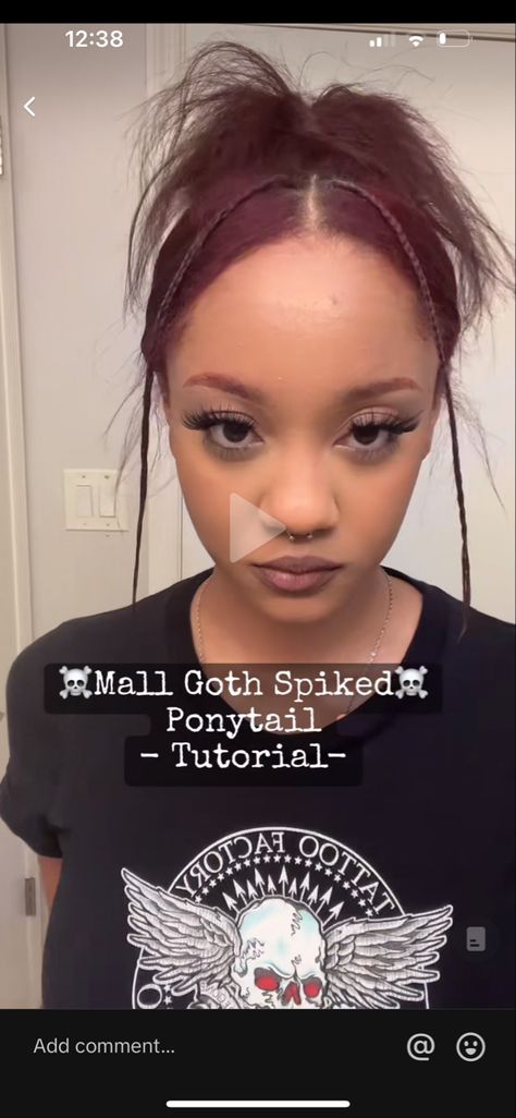 Ponytail Tutorial, Goth Hair, Mall Goth, Hair Inspo, Hair Styles, Hair