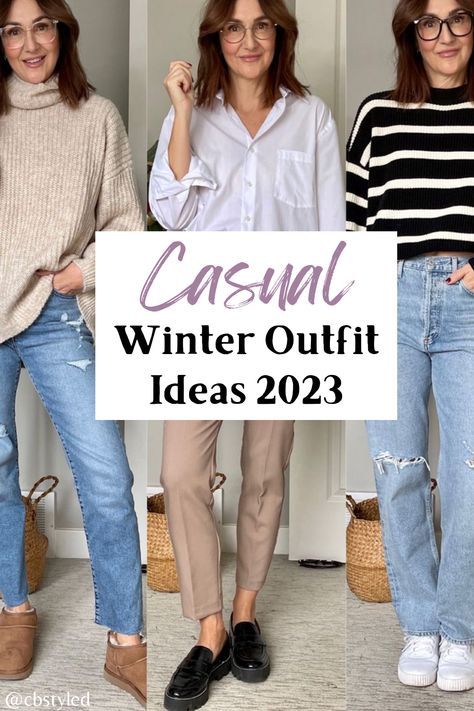 Winter Clothes Outfits Casual, Winter Outfits 2023 Minimalist, Women’s Casual Winter Fashion 2023, Trend Outfit 2023 Winter, Ladies Winter Outfits 2023, Casual Wear Trend 2023, Women Fashion 2023 Winter, Winter Womens Fashion Cold Weather, Casual Winter Looks 2023