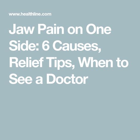 Jaw Pain on One Side: 6 Causes, Relief Tips, When to See a Doctor Gum Sores, Jaw Pain Relief, Be Uncomfortable, Jaw Pain, Hard Breathing, Tooth Pain, Dental Surgery, Jaw Bone, Dental Problems