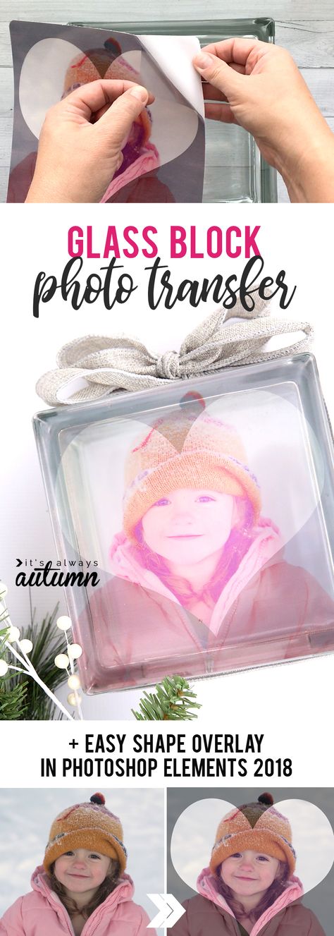 How to make a glass photo block - it's so easy! Gorgeous DIY gift idea. Shape Overlay, Glass Transfer, Decorative Glass Blocks, Glass Block Crafts, Tutorials Art, Photo Gifts Diy, Journal Techniques, Lighted Glass Blocks, Foto Transfer