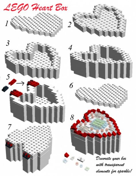 type=text Lego Jewelry Box Diy, Valentines Lego, Box For Valentines, Lego Heart, Lego Kits, Diy Lego, Lego Club, Lego Diy, Lego Activities