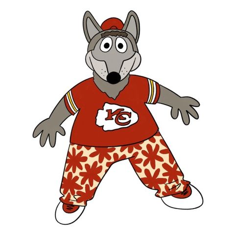 Kc Chiefs Football, City Cartoon, Chiefs Football, Wolf Drawing, Kc Chiefs, Cartoon Clip Art, Kansas City Chiefs, Kansas City, Kansas