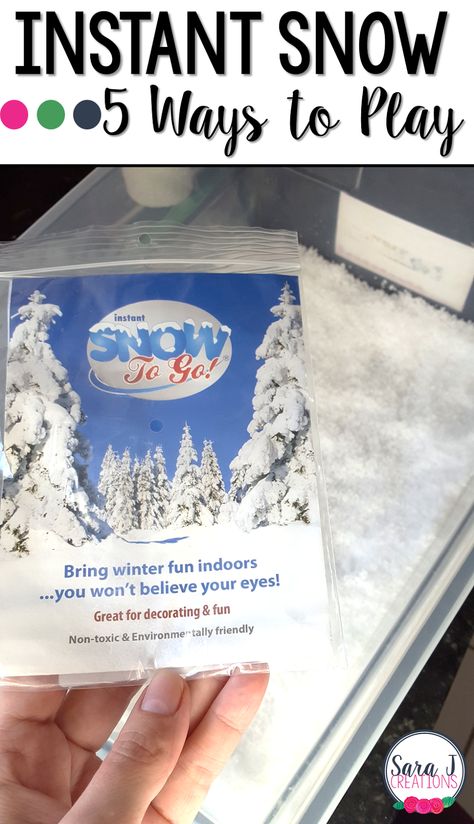 Five different sensory bins all using Instant Snow! #sensoryplay #preschool #winter Instant Snow Activities, Snow Sensory Bin, Snow Sensory, Preschool Winter, Instant Snow, Candy Making Supplies, Winter Craft, Snow Fun, Sensory Table